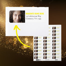 Klass av 2024: Senior Student Photo Address Label Returadress Etikett