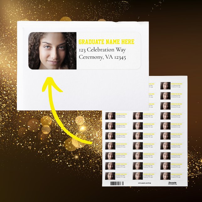 Klass av 2024: Senior Student Photo Address Label Returadress Etikett (Skapare uppladdad)