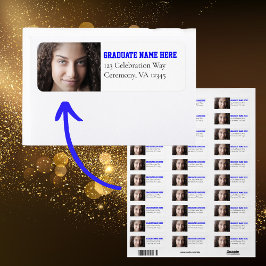 Klass av 2024: Senior Student Photo Address Label Returadress Etikett