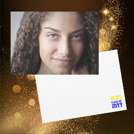 Klass av 2024 Senior Student Photo Keepsak Tack Kort