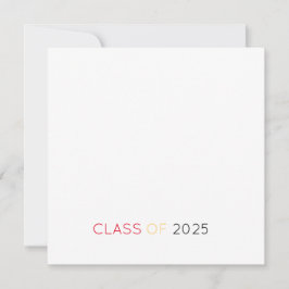 KLASS AV 2025 års Grad Checkerboard School Färg Tack Kort