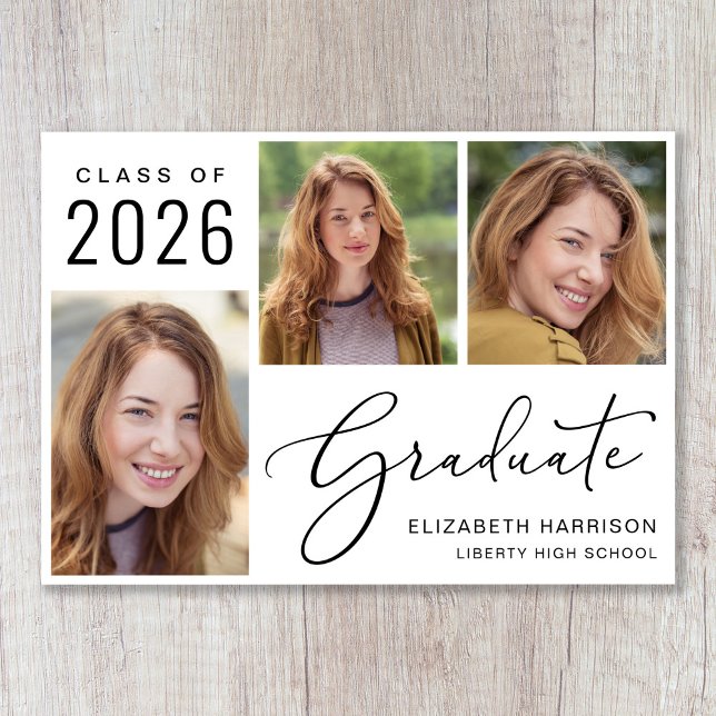 Klass av 2025 års meddelande om fotoskript Student (Cherish the milestone: share your graduate's achievement with a custom photo graduation announcement)