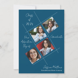 Klass av 2025 års meddelande om multifoto Studente Inbjudningar