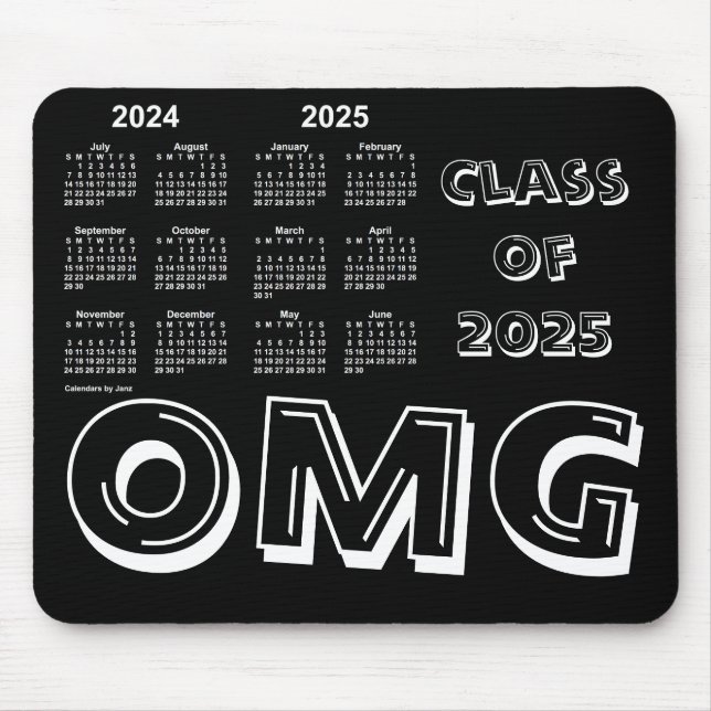 Klass av 2025 års skolårskalender från Janz Black Musmatta (Framsidan)