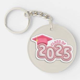 Klass av 2025 års Studenten akryliska nyckelkedja 