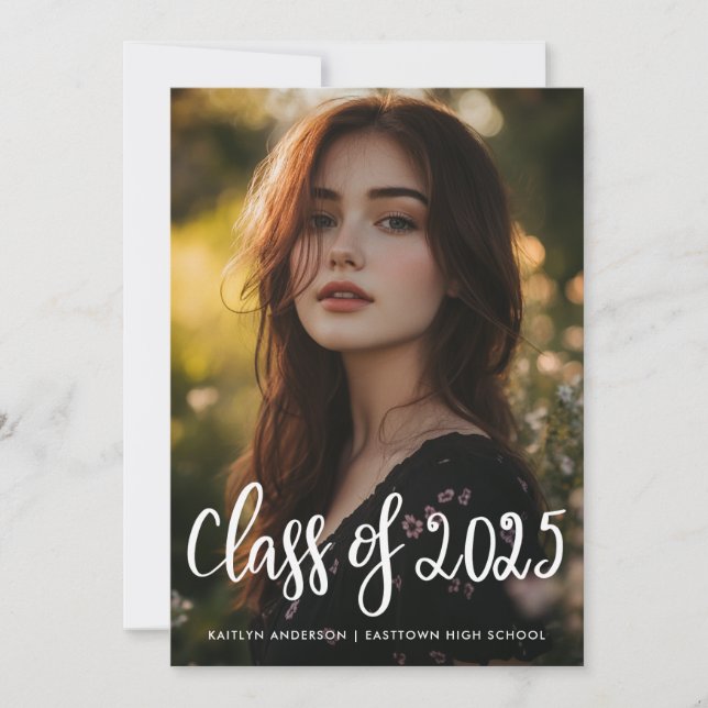 Klass av 2025-Avslappnadens Student-fotofil Inbjudningar (Framsida)