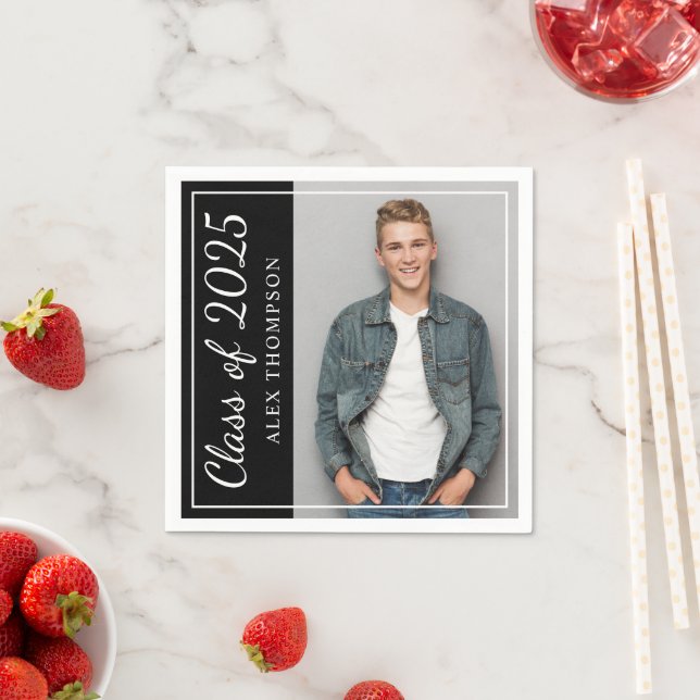 Klass av 2025 Black Studentfest Photo Pappersservett (Insitu)