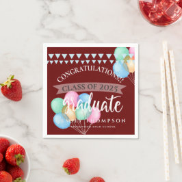 Klass av 2025 Firande-Studentfesten för ballonger Pappersservett