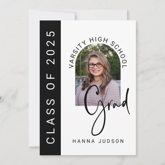 Klass av 2025 Grad Photo Arch-Studentfest Meddelande (Framsida)