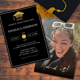 Klass av 2025 "Jag gjorde det" Photo Student Inbjudningar