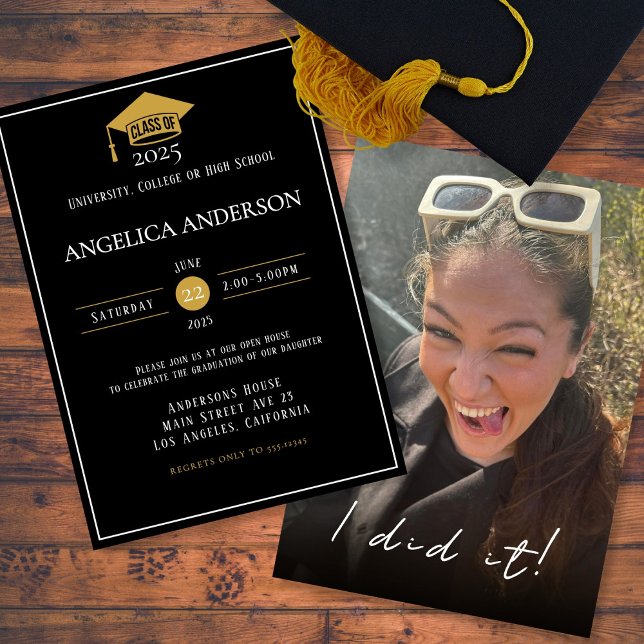 Klass av 2025 "Jag gjorde det" Photo Student Inbjudningar (Skapare uppladdad)