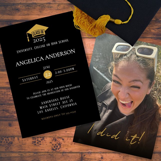 Klass av 2025 "Jag gjorde det" Photo Student Inbjudningar (Skapare uppladdad)