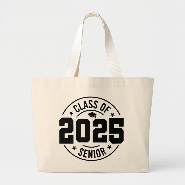 Klass av 2025 Large Tote Bag Jumbo Tygkasse (Framsidan)