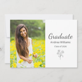 Klass av 2025 Modern Elegant Photo Meddelande