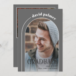 Klass av 2025 STUDENT arch-grått-foto Meddelande