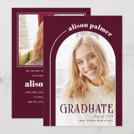 Klass av 2025 STUDENT-burgundfoto Meddelande