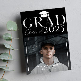 Klass av 2025 student fotosvart studenten meddelande