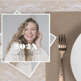 Klass av 2025 Student Personlig Photo Namn Pappersservett