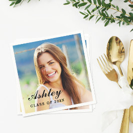 Klass av 2025 Student Personlig Photo Pappersservett