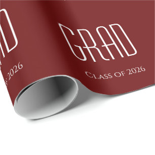 Klass av 2025 Studenten Red Minimalist Presentpapper