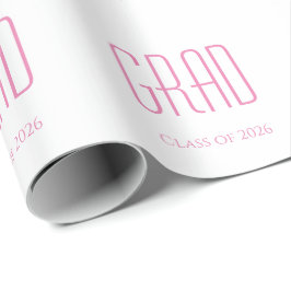 Klass av 2025 Studenten Simple Rosa Typography Presentpapper