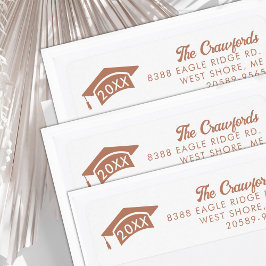 Klass av 2025 Studentmössa Returadress Etikett