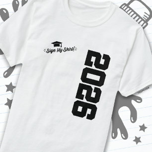 Klass av 2026 Studenten-undertecknare Min Shirt Se T