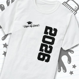 Klass av 2026 Studenten-undertecknare Min Shirt Se T Shirt