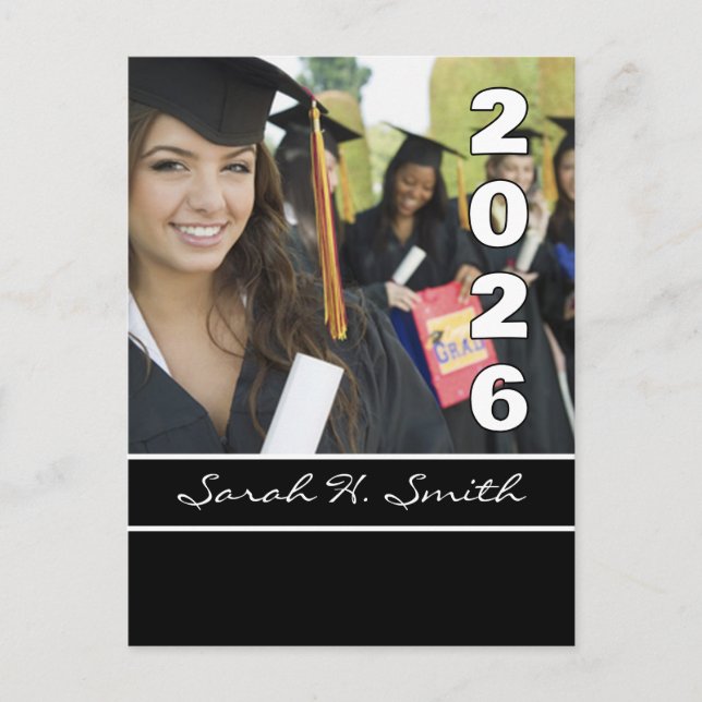 Klass av 2026 Studentkort Inbjudan Vykort (Framsida)