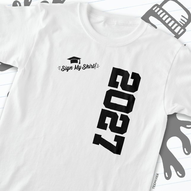 Klass av 2027 Studenten-tecken Min Shirt Senior 20 T (Skapare uppladdad)