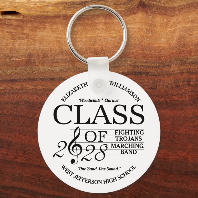 Klass av 2028 års "Marching Band Keychain" Nyckelring (Framsida)