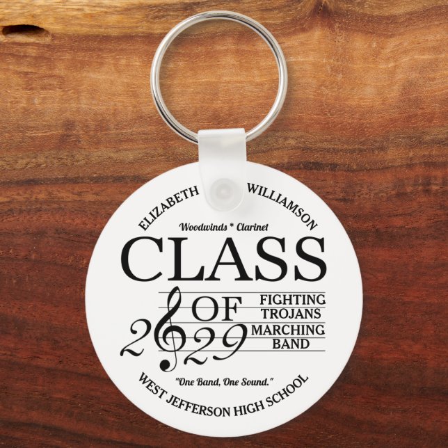 Klass av 2029 års "Marching Band Keychain" Nyckelring (Framsida)