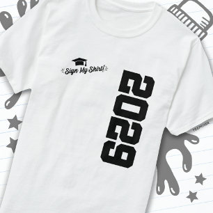 Klass av 2029 Studenten-undertecknare Min Shirt Se T Shirt