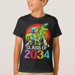 Klass av 2034 års tillväxt med Me Dinosaur back to T Shirt