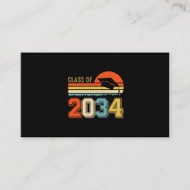 Klass av 2034 års tillväxt med mig före K Student  Visitkort