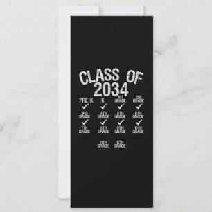 Klass av 2034 års tillväxt med mig Studenten 6e Kl Julkort