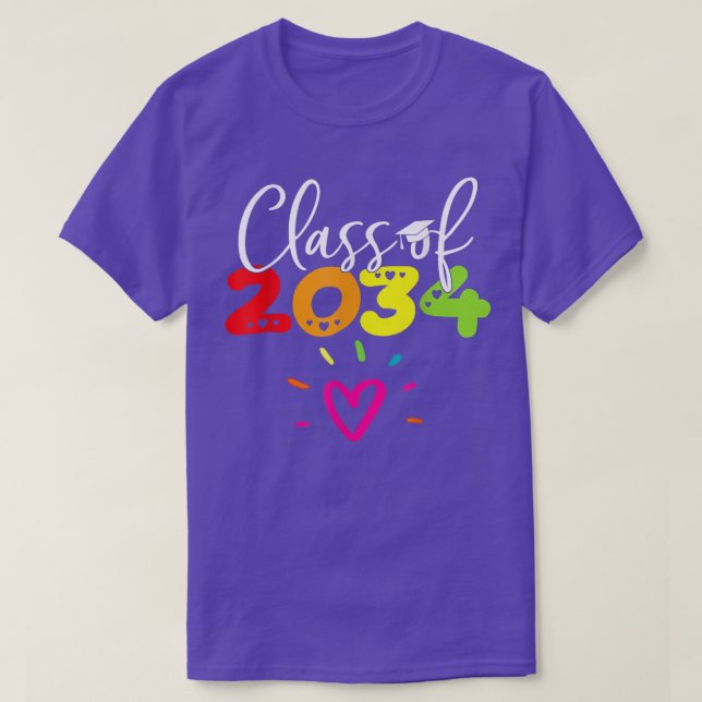 Klass av 2034 Kindergarten Grow med mig Student G T Shirt (Design framsida)