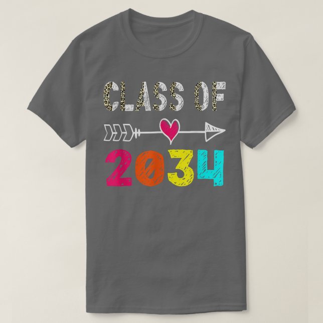 Klass av 2034 Shirt Pre-K Student Preschool Gradu T (Design framsida)