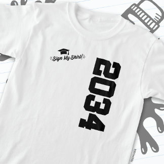 Klass av 2034 Studenten, undertecknad av min Shirt T