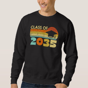 Klass av 2035 års Retro First Day Grow with Me GR Lång Ärmad Tröja