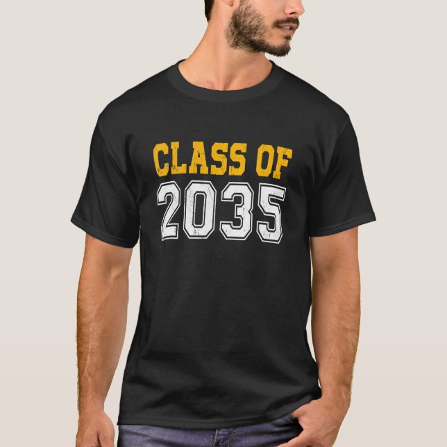 Klass av 2035 års tillväxt med mig Back to school  T Shirt (Framsida)