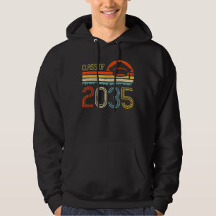 Klass av 2035 års tillväxt med mig före K Student Hoodie