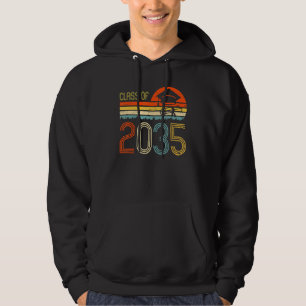 Klass av 2035 års tillväxt med mig före K Student Hoodie