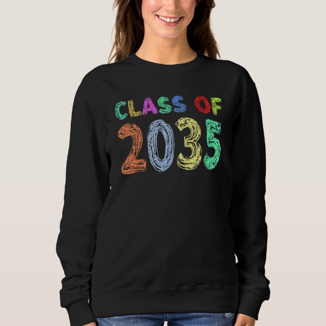 Klass av 2035 års tillväxt med mig Kindergarten fö T Shirt (Framsida)