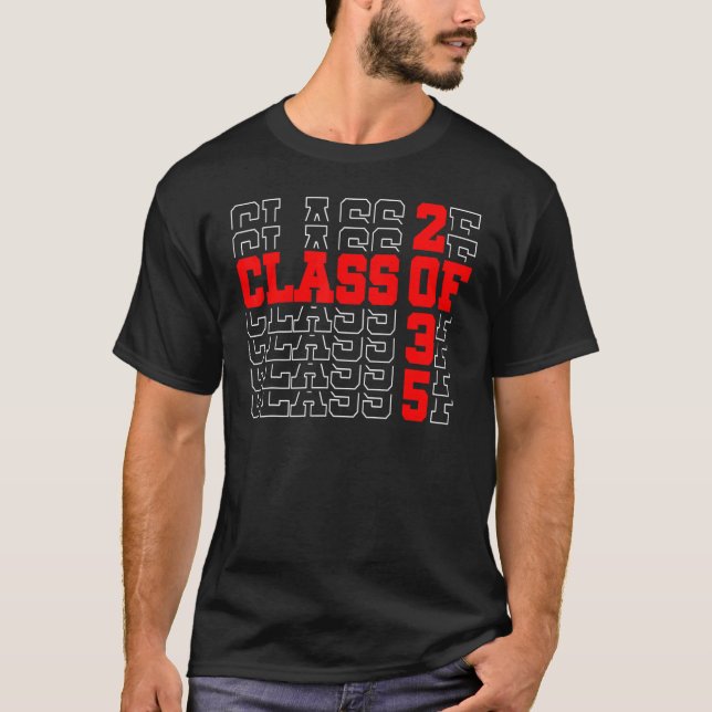 Klass av 2035 års tillväxt med mig Kindergarten St T Shirt (Framsida)