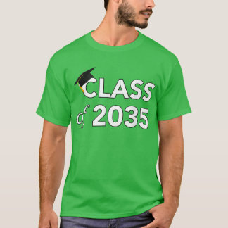 Klass av 2035 års tillväxt med mig Kindergarten ti T Shirt