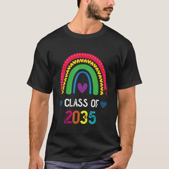 Klass av 2035 års tillväxt med mig Studenten före  T Shirt (Framsida)