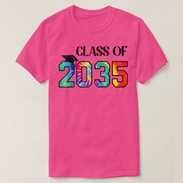 Klass av 2035 Kindergarten Grow med mig Studenten T Shirt (Design framsida)