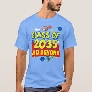 Klass av 2035 Kindergarten Pre-K Grow med Me Grad T Shirt
