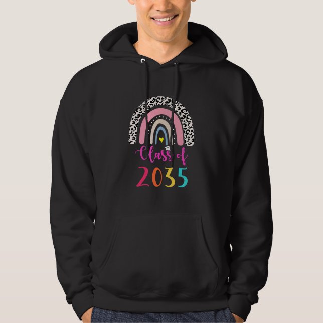 Klass av 2035 Kindergarten Student med mig G Hoodie (Framsida)